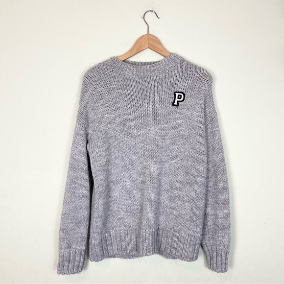 PINK Victoria's Secret Sweaters - Victoria’s Secret PINK Knit Sweater Pullover woman's size S Gray